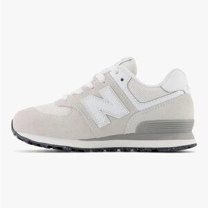 New Balance Kids' 574 V1 Lace-Up Sneakers, Color: Nimbus Cloud/White (GC574EVW)